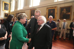 Repro Free: Thursday 15th September 2016. President of Ireland Michael D. Higgins payed a visit to Dublin City Council's Tenement Museum Dublin Project, 14 Henrietta Street. Picture Jason Clarke